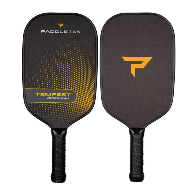 Frontansicht und Rückansicht Paddletek Tempest Reign Pro Graphite Pickleball Paddle in der Farbe Horizon