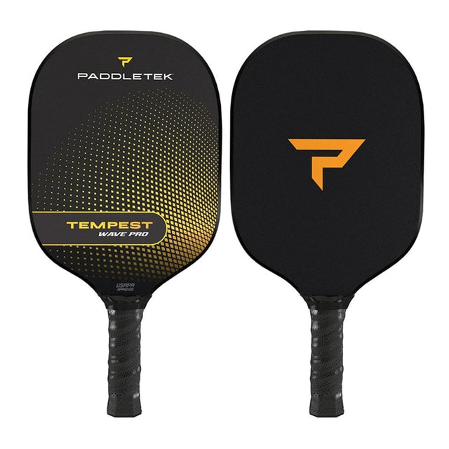 Frontansicht und Rückansicht Paddletek Tempest Wave Pro Graphit e Pickleball Paddle in der Farbe Horizon