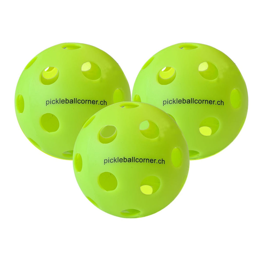3X Indoor Pickleball Bälle Aus PU-Schaum - Leise Trainingsbälle 74mm