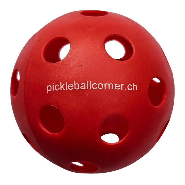 Pickleball Corner PC-1 Indoor Pickleball Ball in Farbe Rot.
